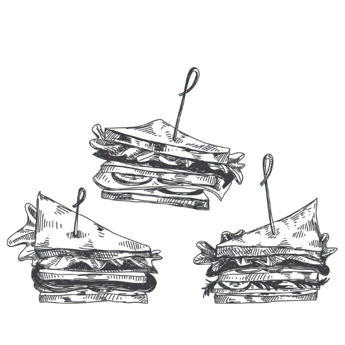 illustration petites bouchee traiteur