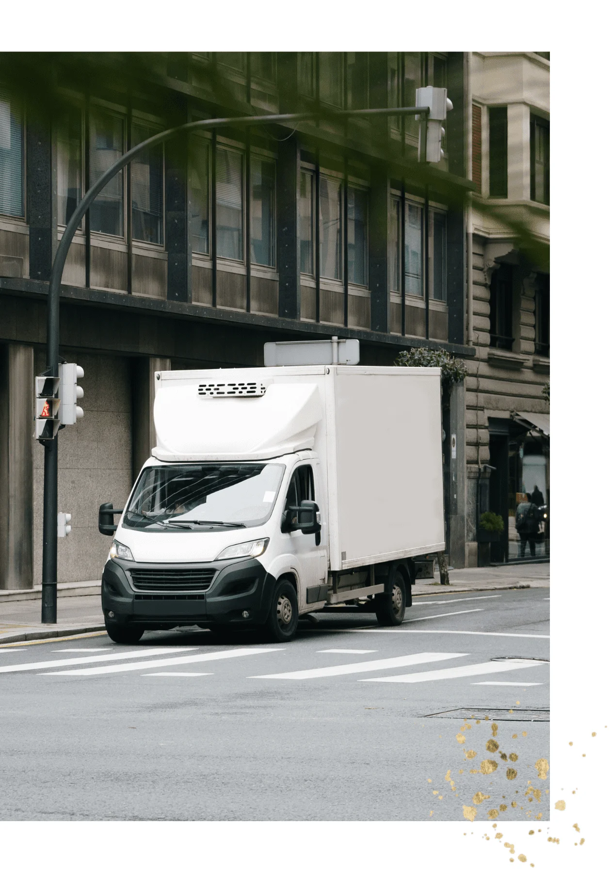 camion de livraison traiteur dans paris